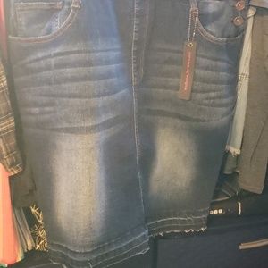 Super cute Plus size denim overall dress